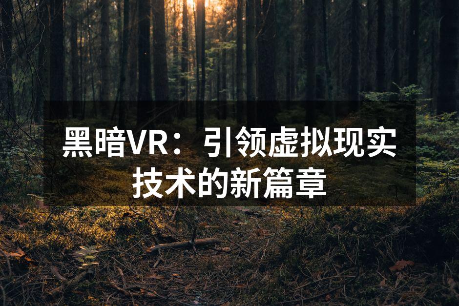黑暗VR:引领虚拟现实技术的新篇章
